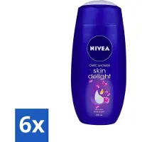 Nivea 6 x - Douchegel - Skin Delight Delicate Rose - 250 ml - Douchegel - Roze Geur - Hydraterende Douchegel - Zachte Huid - Glycerine