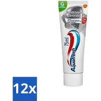 Aquafresh 12 x Tandpasta Tandsteen Controle Frisse Adem 75 ml - Tandsteen Controle - Tandpasta - Tandplak Verwijderen - Bescherming Tegen Tandsteen - Gezond Tandvlees