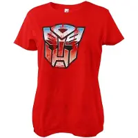 Transformers Distressed Autobot Shield Girly Tee Damen T-Shirt Red-M