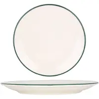 RINART Dinerbord green edge porselein 30 cm set van 6
