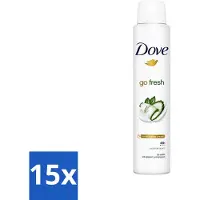 Dove 15 x Go Fresh - Deospray - Groene Thee & Komkommer - 200 ml - Go Fresh Deospray Groene Thee & Komkommer - Frisheid - Transpiratie Bescherming - Geur - Oksel Crème