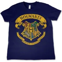 Harry Potter Hogwarts Crest T-shirt voor kinderen, marineblauw