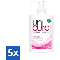 Unicura 5 x Vloeibare Handzeep Hydra 250 ml - Handzeep - Hydra - Antibacterie - Hydratatie - Natuurlijke Handzeep