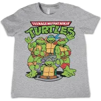 Teenage Mutant Ninja Turtles TMNT Group Kids T-Shirt Kinder Heather-Grey-8 Jahre