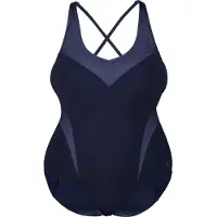 Arena W Isabel Light Cross Back One Piece Plus Navy Bright Blue Maat: 3X | Badpakken Outlet | Dames | Blauw