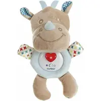 Big Buy Cooking Neushoorn En Hond Knuffel Met Hart Licht En Muziek 24 Cm