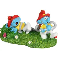 Diverse Papa Smurf And Brainy On The Beach Figuur