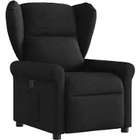 vidaXL Fauteuil verstelbaar stof zwart