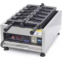 Maxima Wafelijzer - 5 Stuks - Taiyaki / Visvorm - Draaibaar - Digitaal
