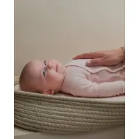 Lodger - Rompertjes - roze - maat 80 - bio katoen - lange mouwen - overslag