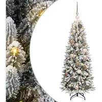 vidaXL - Kunstkerstboom - met - 150 - LED - Wit - 53 - x - 53 - x - 120 - cm - PVC