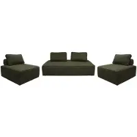 Sweeek - Set fauteuils voor modulaire 4-zits bank corduroy - lao