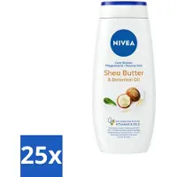 Nivea 25 x - Douchegel - Shea Butter & Botanical Oil - 250 ml - Douchegel - Shea Butter - Natuurlijke Olie - Huidverzorging - PH-huidneutraal