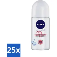 Nivea 25 x - Deodorant - Roller - Dry Comfort - 48 Uur Lang Werkend - 50 ml - Deodorant Roller - Anti-Transpirant - 48 Uur Bescherming - Zweetbestendig - Geurloos