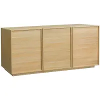 Sweeek Dressoir houtdecor met 3 deuren 160cm Naturel