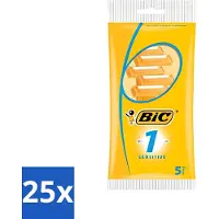BIC 25 x - Scheermesjes - Sensitive - Enkel Mesje - Wegwerpmesjes - 5 Scheermesjes - Scheermesje - Wegwerpscheermesje - Gevoelige Huid - Roestvrij Staal - Polymerische Bekleding