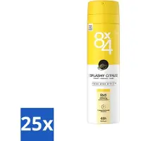8x4 25 x 8 x 4 Deospray - Splashy Citrus - Deodorant - Citrusgeur - 150 ml - Citrus Deodorant - Energiegeur - Frisse Geur - Zweetbescherming - Huidverzorging