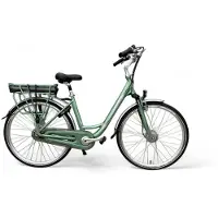 Vogue Basic N7 Elektrische Fiets Groen 49cm – Elektrische Damesfiets met 468Wh Accu, Shimano Nexus 7 Versnellingen, Voorwielmotor & LED Verlichting – Actieradius tot 120 km
