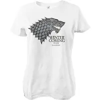 Game Of Thrones Damen T-Shirt Stark Sigil Girly Tee WB-5-GOT001-H30-13 White-S