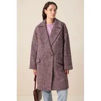 Sissy-Boy Donkerrode herringbone wollen jas | Maat: L-XL