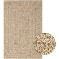 vidaXL Vloerkleed ZIZUR binnen en buiten 140x200 cm jute look