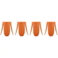 Sweeek - Set van 4 stapelbare krukken in kunstleer, niki ø30 / 44 x h46cm