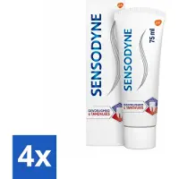 Sensodyne - Tandpasta - Gevoeligheid & Tandvlees - Tandvleesverzorging - 75 ml - Voordeelverpakking - 4 stuks