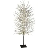 Luca Lighting Zwart Boom met Klassiek wit 2700LED Verlichting, Timer - H210 x Ø100 cm