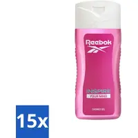 Reebok 15 x - Inspire Your Mind - Douchegel - 400 ml - Douchegel - Douchegel Voor Vrouwen - Verfrissende Geur - Energie - Inspiratie