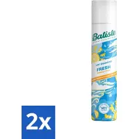 Batiste - Fresh - Droogshampoo - Koele en Schone Geur - Verfrist en Geeft Grip - 200ml - Voordeelverpakking - 2 stuks