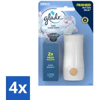 Glade - Houder Touch & Fresh - Pure Clean Linen - 10 ml - Voordeelverpakking - 4 stuks