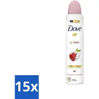 OEM 15 x - Deodorant - Spray Go Fresh - Granaatappel - Fruitige geur - 250 ml - Deodorant Spray - Granaatappel - Citroenverbena - Fruitige Geur - Anti-Transpirant