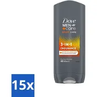 Dove 15 x - Shower Gel - 3-in-1 - Men Care Sport Care Endurance - Verfrissend en energiek - 250 ml - Douchegel - Sport Verzorging - Man Verzorging - Huid Verzorging - Hydraatatie