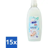 At Home 15 x - Wash - Wasverzachter - Sensitive - 20 Wasbeurten - Wasverzachter - Wasverzachter Sensitive - Wasverzachter Voor Kleding - Wasverzachter Voor Alle Stoffen - Wasverzachter Voor Katoen