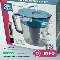 AzurAqua Waterfilterkan PFAS - 2.4 Liter | Waterfilterkan, Waterfilter en Gratis Waterkwaliteit Meter