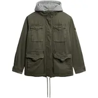 Superdry Tussenparka grijs gemêleerd / kaki