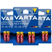 Varta 3x Longlife Max Power Alkaline Batterijen AAA 4 stuks