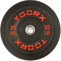Toorx - DBCR-25 Crumb bumper halterschijf – 50 mm - 25 kg - Gewicht Schijf - Sport Gewichten - Fitness - Rood - Per Stuk