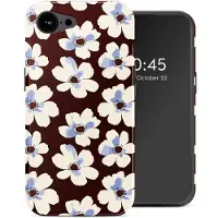 Selencia Vivid Backcover met MagSafe voor de Apple iPhone 17e / 16e - Choco Flower Pop