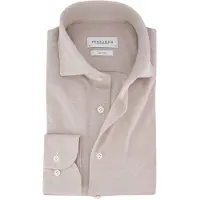 Profuomo overhemd knitted beige slim fit
