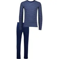 Schiesser pyjamaset blauw gestreept modal