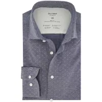 Olymp overhemd geprint blauw level five body fit
