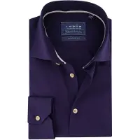 Ledub overhemd donkerblauw modern fit katoen