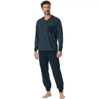 Schiesser Pyjama lang petrol