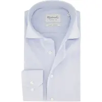 Michaelis business overhemd Slim Fit lichtblauw geprint strijkvrij