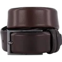 BOSS Riem 'Carmello' donkerbruin / zilver