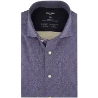 Olymp Overhemd blauw geprint wide spread boord
