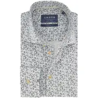 Ledub overhemd Modern Fit New blauw geprint