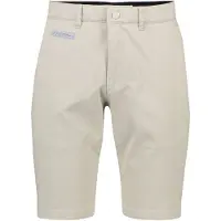 Com4 bermuda effen creme katoen normale fit