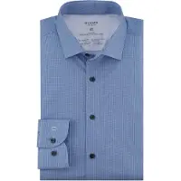 Olymp blauw geprint Level Five 24/Seven overhemd Dynamic Flex Jersey